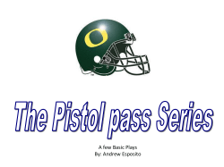 The Pistol pass Series A few Basic Plays By: Andrew Esposito
