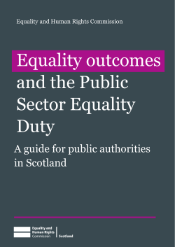 Equality Outcomes and the Public Sector Equality Duty