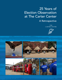25 Years of Election Observation at The Carter Center