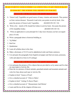 summer break homework of class vi maths