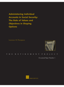 Administering Individual Accounts in Social Security