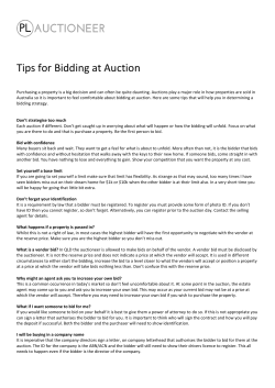 Tips for Bidding at Auction - Paul Liddy &ndash; Freelance Auctioneer