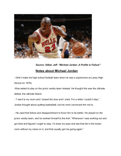 Notes about Michael Jordan