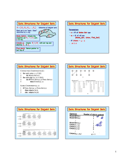 Data Structures for Disjoint Sets