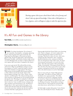 It`s All Fun and Games in the Library