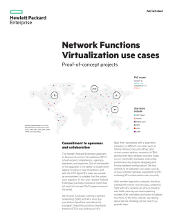 Network Functions Virtualization use cases