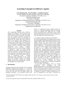 Learning Concepts in Software Agents