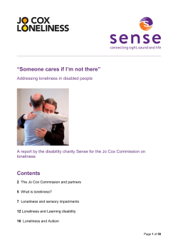 Loneliness and learning disability