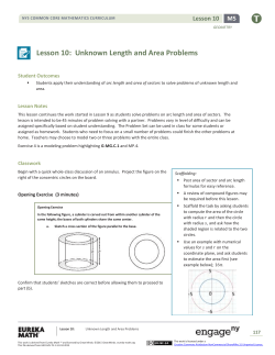 Lesson 10: Unknown Length and Area Problems