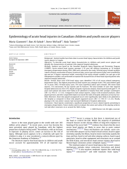 Epidemiology of acute head injuries in Canadian children and