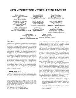 Game Development for Computer Science Education