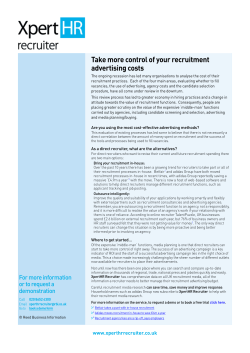 Take more control of your recruitment advertising costs