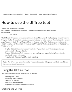 How to use the UI Tree tool