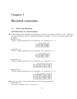 Chapter 7 Revised exercises 7.1 Joint distributions