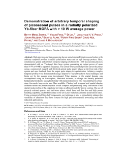 Demonstration of arbitrary temporal shaping of picosecond pulses in