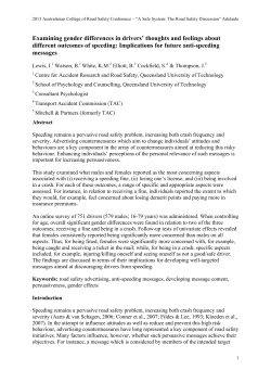 Examining gender differences in drivers` thoughts and feelings