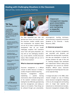 Dealing with Challenging Situations in the - TLSS