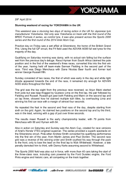29th April 2014 Stunning weekend of racing for YOKOHAMA in the