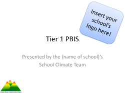 Tier 1 Presentation Template for Schools
