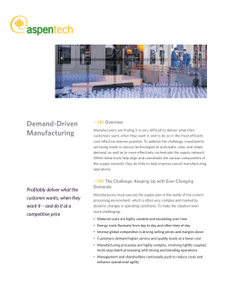 Demand-Driven Manufacturing