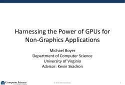CPU GPU - cs.Virginia - University of Virginia