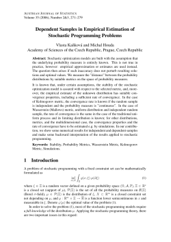 Dependent Samples in Empirical Estimation of Stochastic