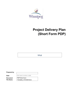 Project Delivery Plan