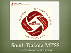 South Dakota MTSS - SDPBIS