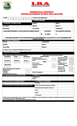 Residential Property Declaration