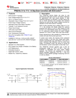 TPS6216x 3-V to 17-V, 1-A Step-Down