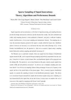 Sparse Sampling of Signal Innovations: Theory, Algorithms and