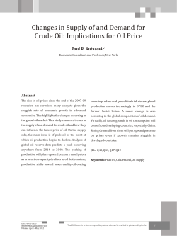 Changes in Supply of and Demand for Crude Oil