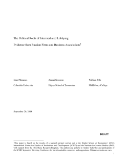 The Political Roots of Intermediated Lobbying: Evidence from