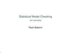 Statistical Model Checking (an overview)
