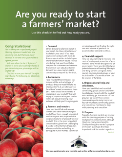 Are you ready to start a farmers` market?