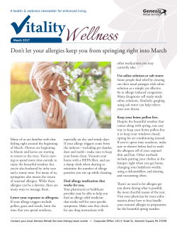 Don`t let your allergies keep you from springing right