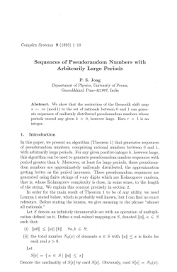 Sequences of Pseudorandom Numbers with Arbitrarily Large Periods