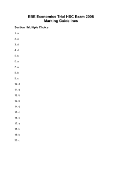 EBE Economics Trial paper 2008 marking guidelines