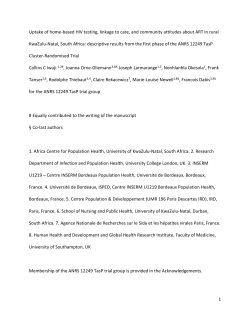 Uptake of home-based HIV testing, linkage to care, and community