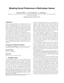 Modeling Social Preferences in Multi-player Games