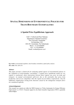 A Spatial Price Equilibrium Approach - Description