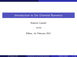 Introduction to Set Oriented Numerics