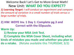 Quick Start Expectations