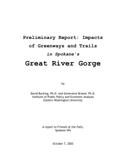 benefits of greenways - Eastern Washington University