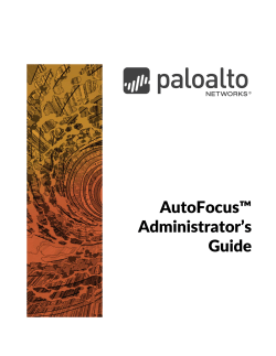 AutoFocus&trade; Administrator`s Guide
