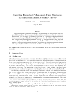 Handling Expected Polynomial-Time Strategies in Simulation