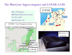 The Blue Gene Supercomputer and LOFAR LOIS
