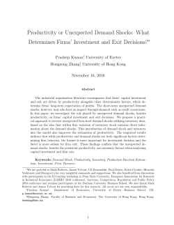 Productivity or Unexpected Demand Shocks: What Determines
