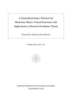 A Generalized Index Theorem for Monotone Matrix