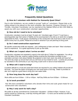 Frequently Asked Questions - Habitat for Humanity Quad Cities